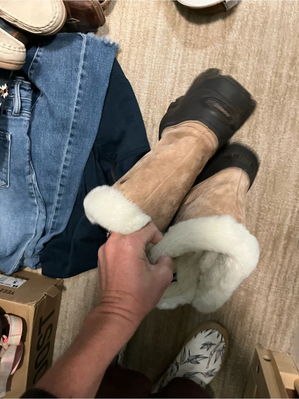 Sorel faux fur